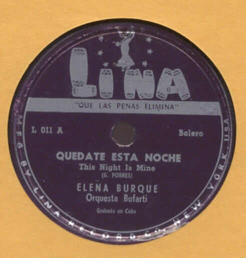 Grabación de Elena Burke